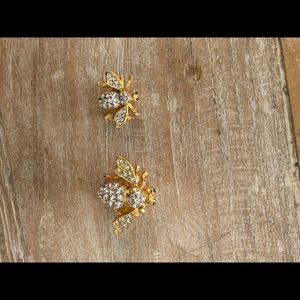Two Gold Tone Joan Rivers Bumblebee Brooches
